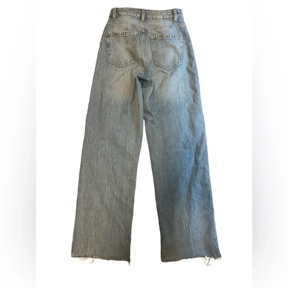 GARAGE WIDE LEG RIPPED JEANS - Picture 2 of 2